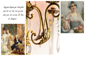 LANJO Porte-bougie en métal rétro de style européen à quatre têtes avec cristaux, lanternes à bougies créatives pour mariage - Product Image 4