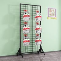 Vente en gros d'étagères en treillis métallique personnalisées crochet de suspension pour collation support multifonctionnel de présentoir de panneau gridwall métallique supports