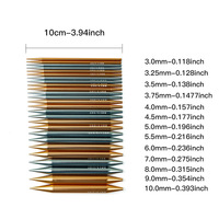 Juego de 13 Pares de Agujas Circulares Intercambiables de Aluminio Anodizado de 10 cm para Tejer Suéteres