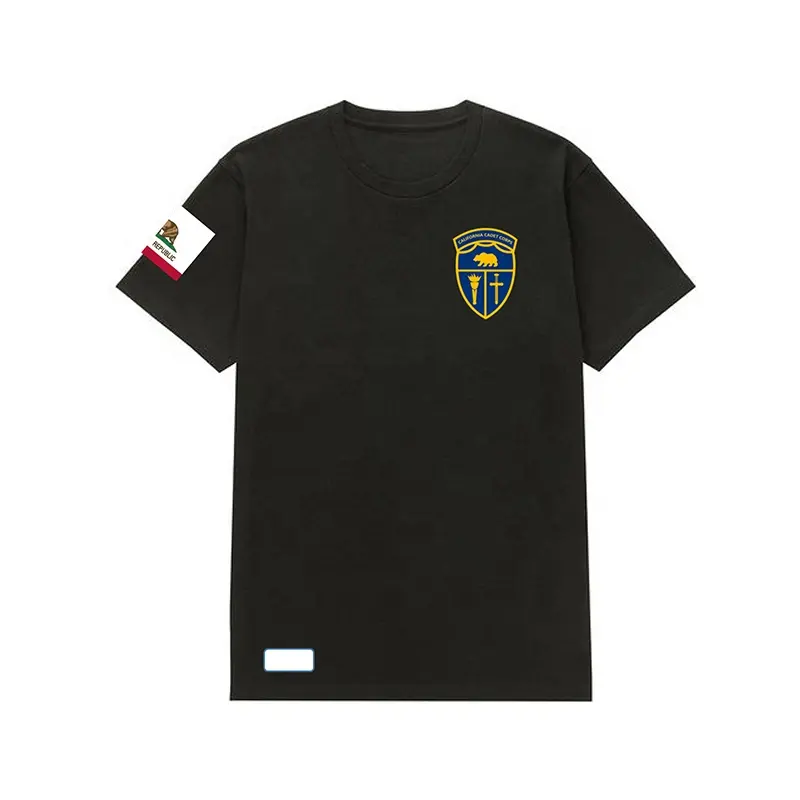 Özel Logo kaliforniya Cadet kolordu La Unisex T shirt, promosyon hediye kısa kollu serigraf baskı grafik T shirt