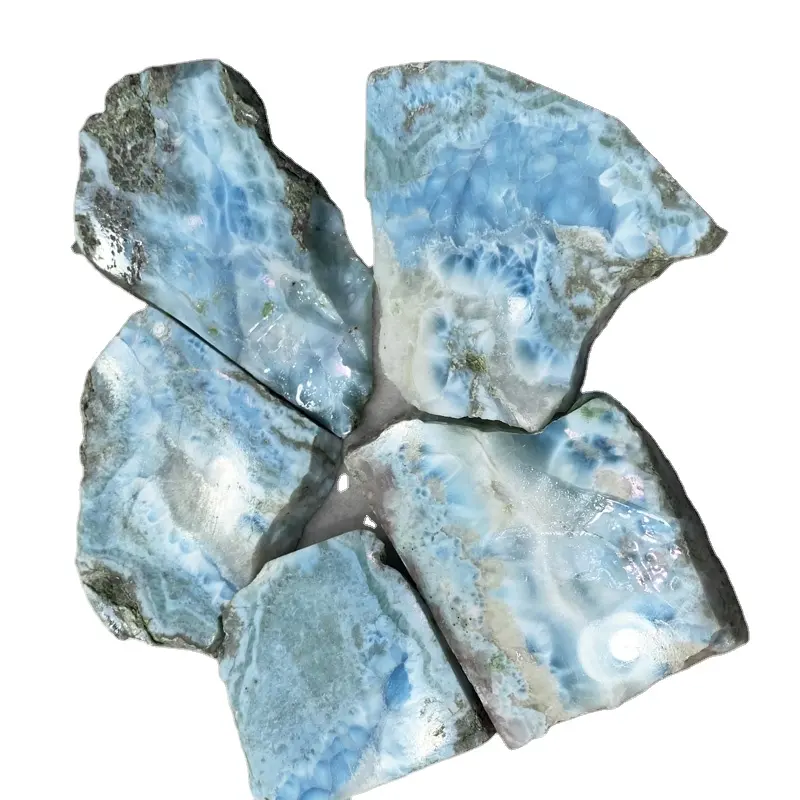 Offre Spéciale haute qualité pierres précieuses brutes Larimar Minérale Dalles Larimar naturel cristal artisanat guérison pierre