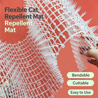 Tapis anti-chats et anti-serpents, tapis à pointes, 11*78 pouces, rouleau en plastique découpable, tapis répulsif pour animaux d'intérieur et d'extérieur, jardin
