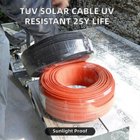 Cable Solar de Cobre Aprobado PV1-F H1Z2Z2-K ZZ-F 2.5mm2 Resistente a los Rayos UV 1.5KV 100m 25 Años de Vida Útil