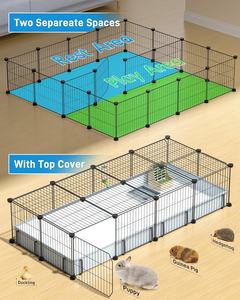 <span class=keywords><strong>Cages</strong></span> pour cochons d'Inde 20 panneaux Cage pour lapins Tapis d'intérieur imperméable pour petits animaux Cage pour animaux 2 en 1 <span class=keywords><strong>Cages</strong></span> pliables pour animaux de compagnie - Product Image 3