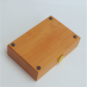 Bamboo Tool <b>Storage</b> <b>Box</b> With Clear Lid <b>Lockable</b> Desktop Organizer 300 Mm Depth Single Compartment - Product Image 5