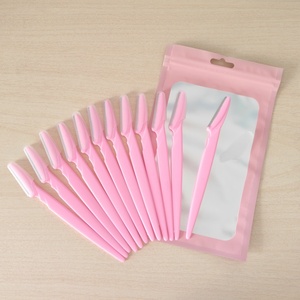 Lot de 12 rasoirs de sécurité portables pour sourcils, outils de maquillage, <span class=keywords><strong>coupe</strong></span>-poils pour le visage et les sourcils, vente en gros - Product Image 3