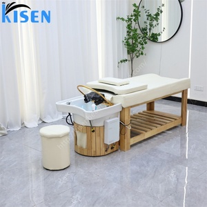 เตียงสระผม Kisen Fashion รุ่น Orignal ทำจากไม้ พร้อมที่นอนสั่งทำพิเศษ โต๊ะสปาหัว เฟอร์นิเจอร์สำหรับร้านทำผม - Product Image 4