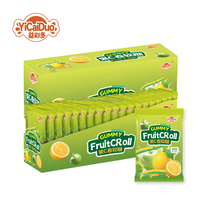 Groene Appel Citroen Gemengd Fruit Roll Gummy Candy 24g Doos 20 stuks Zachte Kauwgom OEM Aangepast Label Groothandel Fabriek Direct