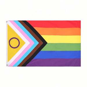 Bandera de Arcoíris LGBT de 3x5 para Exteriores, Colores Vivos, Doble Costura, Poliéster, Bisexual, Lesbiana, Gay, Transgénero - Product Image 1