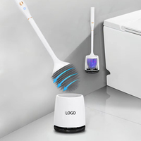 Brosse électrique pour cuvette de toilette Brosse en silicone automatique électrique Uv pour toilette Ensemble de support pour salle de bain