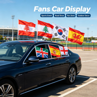 Fabrikverkauf Outdoor Österreich Libanon Korea Aserbaidschan Spanien Wales England Fans England Team Autoflagge Kundenspezifischer Großhandel