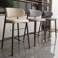 Tabouret de bar de cuisine moderne à jambes hautes Chaise de bar haut de gamme de luxe commerciale contemporaine Nordic Light Usine personnalisable