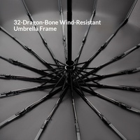 Parapluie automatique résistant aux intempéries à 16 baleines pour hommes |   OEM/ODM et Vente en Gros |   Résistant au vent et UPF50+