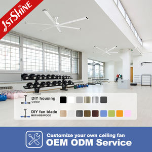 1stshine LED Ventilador de techo Tamaño OEM 70/80/100 pulgadas Aspas de aluminio Ventilador de techo grande con iluminación de control remoto opcional - Product Image 4
