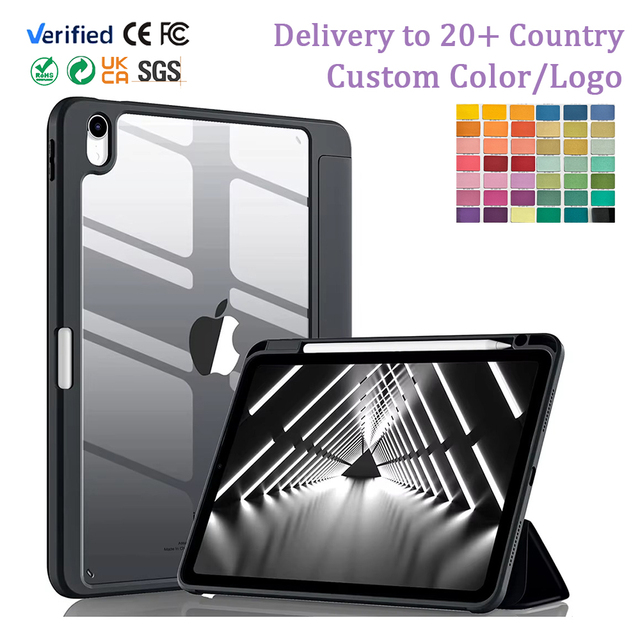 IPad 10.9 Case 2025 PU Leather Customizable Logo Air 4/5  Pro 11 Protective Cover 7/8/9/10th Gen