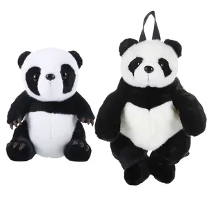 Cute Stuffed Animal Panda Bear Backpack Toys Promotional Gifts Panda Bear School Bags For Kids