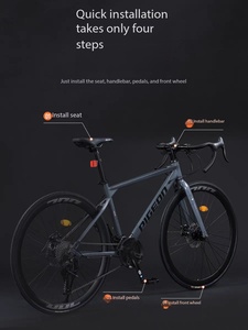 Bicicletta da Corsa Flying Pigeon 700C Aero, 28 Pollici, Asse Passante, Freno a Disco 12*142mm, 27 Velocità, Telaio in Alluminio, Pedali Standard - Product Image 4