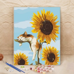 Tranh sơn dầu kỹ thuật số phòng khách nhân vật hoạt hình hoa phong cảnh Tranh sơn dầu kỹ thuật số tự làm vẽ tay - Product Image 6