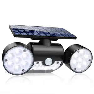 IP65 30 LED Duplo Cabeça Holofotes Ao Ar Livre Luzes de Segurança Solares À Prova D' Água de 360 Graus Ajustável