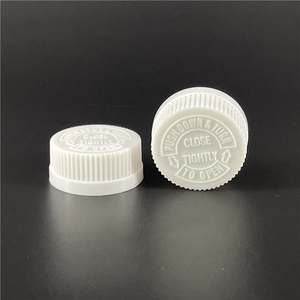 38mm Plastic CRC Safety Screw bottle Cap Ribbed cosmetic cap black child proof cap - Product Image 5