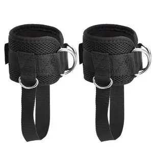 Hot Sale Neoprene Padded Ankle Cuffs Adjustable Ankle Straps Wrist Band For Cable Machines Workout Fitness Accessories