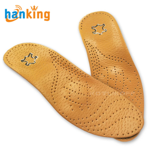 Plantilla ortopédica de cuero Ehanking de alta calidad para hombre, plantillas ortopédicas de silicona con soporte de arco de 25mm para pie plano Masculino - Product Image 1