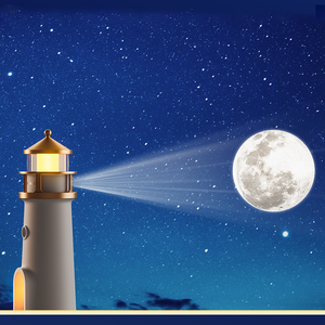 2025 <strong>Moonlight</strong> Lighthouse Ambient Light Projector, Bedroom <strong>Sleep</strong> Healing Rechargeable Night Lights Birthday Gift - Product Image 3
