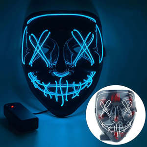 LED anonim <span class=keywords><strong>Hacker</strong></span> yüz maskesi EL işık-up V Vendetta süslü elbise maske parti ve Halloween Party Halloween için maskeli maske - Product Image 6