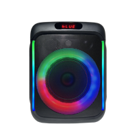 Haut-parleurs Subwoofer Stéréo Karaoké DJ Portable d'Extérieur avec Micro Sans Fil 6,5 Pouces, LED RGB, Basses Puissantes, Bluetooth 5.0, 20W, 3600mAh, 2 Unités