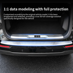 Pour Ford Territory 2023-2026 : Protection <span class=keywords><strong>de</strong></span> <span class=keywords><strong>seuil</strong></span> <span class=keywords><strong>de</strong></span> porte et <span class=keywords><strong>de</strong></span> pare-chocs <span class=keywords><strong>de</strong></span> <span class=keywords><strong>coffre</strong></span> en acier inoxydable, autocollant décoratif pour garde-boue arrière - Product Image 2