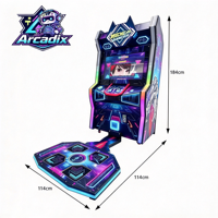 Machine de jeu d'arcade à rythme de danse à monnayeur avec cadre métallique et pédale LED, garantie 1 an pour les centres de jeux