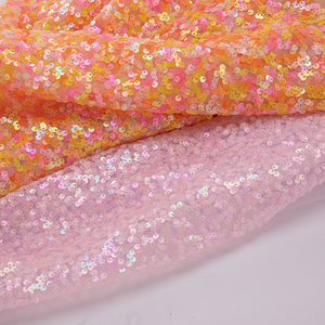 Wholesale Stage Designer Fabric Fashion Pink Mix <strong>Color</strong> <strong>Sequin</strong> Rose Gold <strong>Sequin</strong> Embroidery <strong>Sequin</strong> Velvet Fabric - Product Image 2