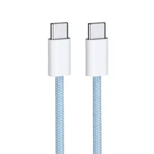 Factory Price 60W USB-C Braiding Sleeve 3A Fasting Charging Cable For IPhone15 Charger Type-c To Type-c Data Cables