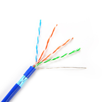 Kabel LAN tahan air Ftp Bc Cat5e pasangan F4 tembaga berkualitas tinggi berpelindung tunggal kabel jaringan Internet dalam ruangan