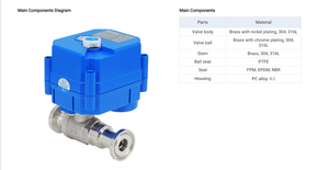 Industrial 2-Way Motorized <strong>Ball</strong> <strong>Valve</strong>, Gas <strong>Ball</strong> <strong>Valve</strong>, 304/316L Brass IP67 Low Current 12V 24V 220V AC DC OEM CE - Product Image 4