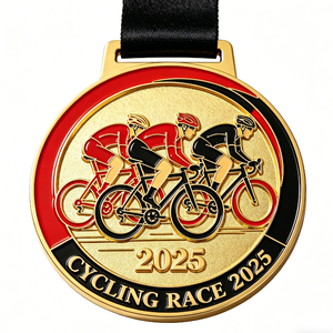 Medalla Personalizada para Corredores de Medio Maratón, Metal 2D, Esmalte Duro, Baño de Oro, Impresión por Troquelado - Product Image 6