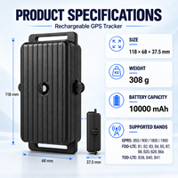 Traceur GPS pour bétail 10000mAh, pour bovins et ovins, suivi de localisation en temps réel, gestion intelligente de la ferme, dispositif de collier étanche IP68