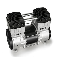 Kompresor Udara Piston HCEM Tanpa Oli 1100W AC, Kompresor Udara Bebas Oli untuk Industri