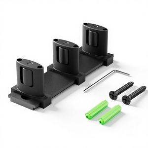 Guía inferior para <span class=keywords><strong>puerta</strong></span> <span class=keywords><strong>corredera</strong></span> de armario, guías para puertas de granero, ajustable con tornillo para puertas dobles, 3 rodillos, negro - Product Image 1