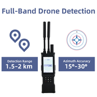 Détecteur anti-drone portable 70 MHz-6 GHz, détection passive RF des drones, portée de 2 km, décodage à distance, détection de flux vidéo FPV