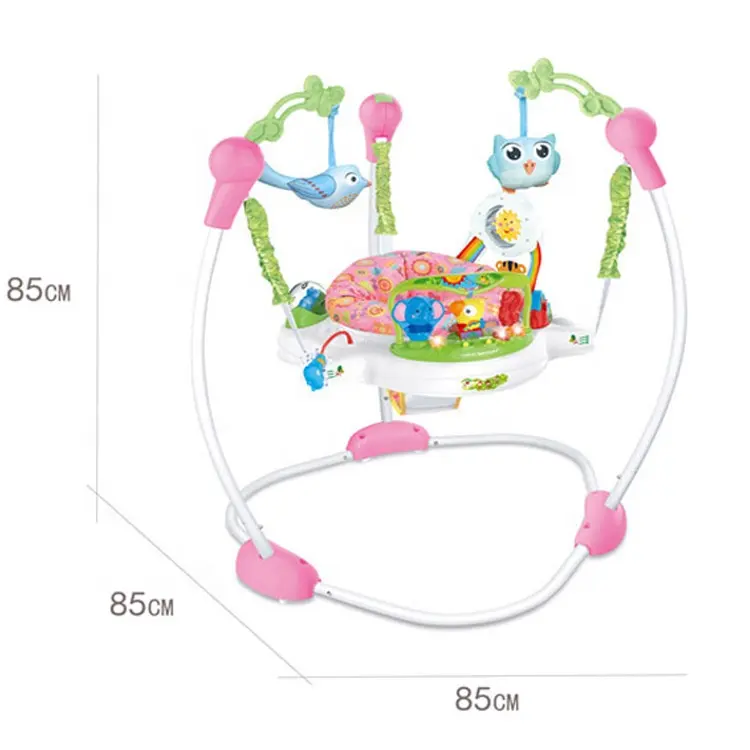 Fabrika fiyat interaktif etkinlik merkezi 360 derece tamamen dönen yağmur ormanları müzik oyuncaklar ile bebek Jumper fedai