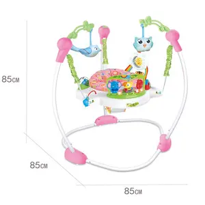 工厂价格互动活动中心360度全旋转雨林婴儿跳线蹦床带音乐玩具