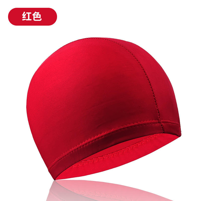 Rojo, muy elástico y cómodo, no impermeable.