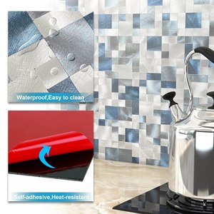 Mosaic Wall <strong>Tile</strong> Peel and Stick Self Adhesive Waterproof 3D Wall <strong>Panels</strong> Kitchen <strong>Bath</strong> <strong>Tile</strong> Backsplash - Product Image 5