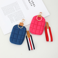 Tas Gantungan Kunci Mini Clutch Grosir Dompet Wanita Model Jepit Kantong Berbahan Quilted Tempat Kartu