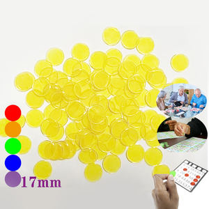 Accessoires <span class=keywords><strong>de</strong></span> <span class=keywords><strong>bingo</strong></span> en plastique 100 pièces/sac pièces rondes colorées en plastique 17mm puce <span class=keywords><strong>de</strong></span> <span class=keywords><strong>bingo</strong></span> <span class=keywords><strong>magnétique</strong></span> transparente - Product Image 5