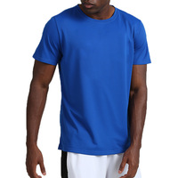 Kaos Olahraga Pria Lengan Pendek Warna Solid Polos Cepat Kering Bernapas untuk Fitness dan Olahraga Musim Panas