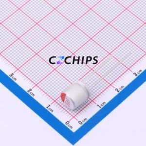 HG1H107M0808PC ตัวเก็บประจุแบบแข็งชนิด Through-hole (THT), ขนาด D8xL8 มม. 100uF 20% 50V 3.5 มม. - Product Image 1