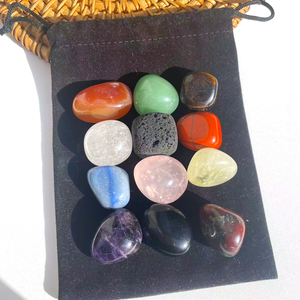 Vente en gros de pierres de cristal de guérison spirituelle naturelle, pierres roulées, sculptures de cœur en quartz rose, bracelet, ensemble d'artisanat en cristal - Product Image 5