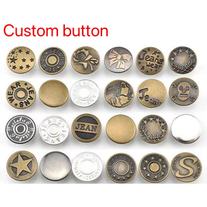 Nút áo may đo Lihui Hardware, logo tùy chỉnh, kiểu dáng trụ, dành cho áo denim & áo khoác, màu vàng nhạt, men tráng, làm từ hợp kim kẽm, dùng làm phụ kiện trang trí. - Product Image 2